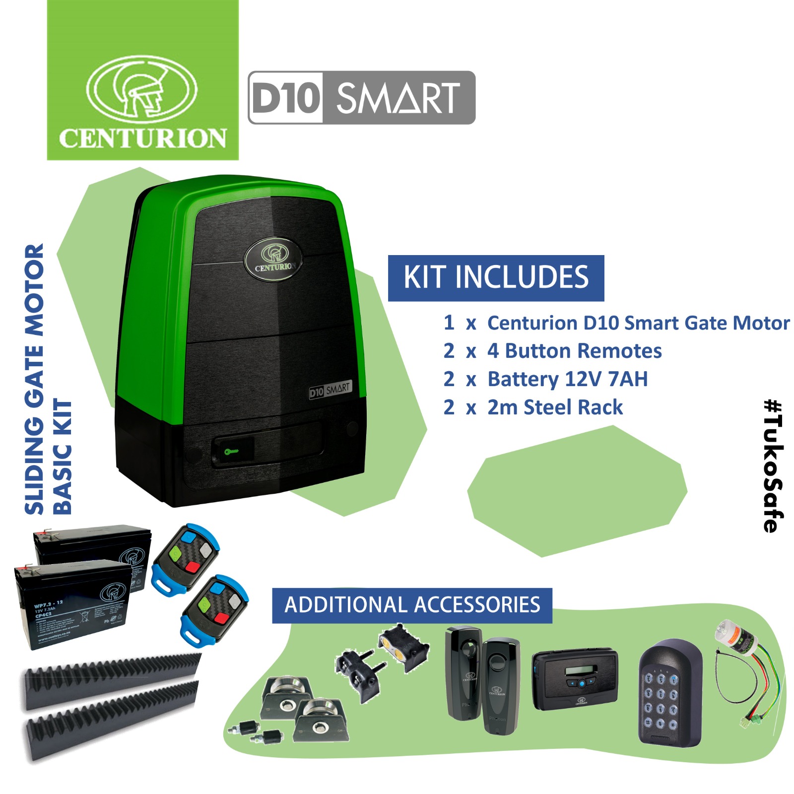 D10 Smart Sliding Gate Motor Basic Kit